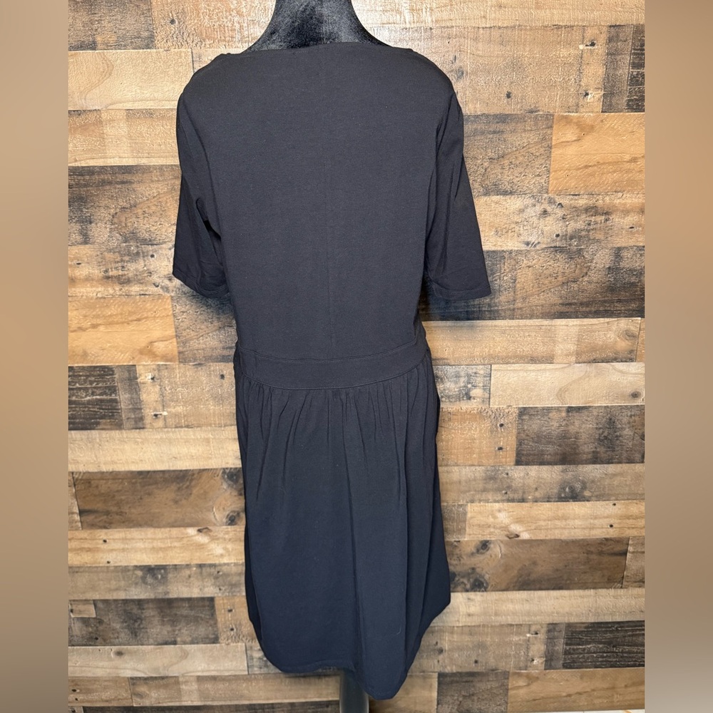Lands’ End Women's Black Summer Dress Swim Cover Medium M AB 556 - Picture 6 of 7